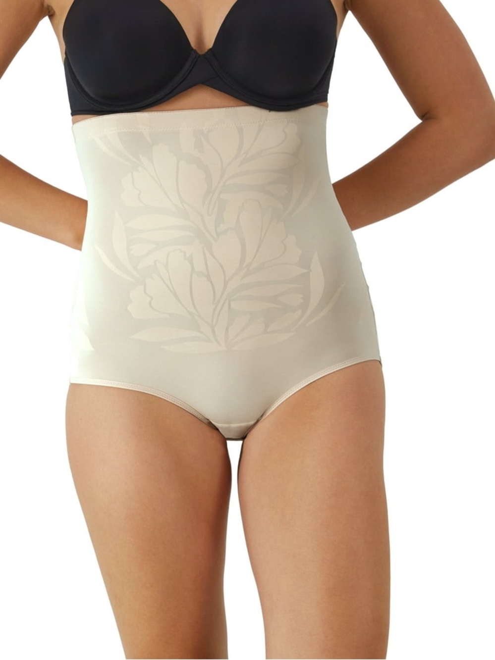 Maidenform High-Waist Floral Sculpting Briefs - Beige Size: XL
